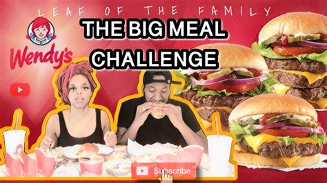 Big Meal Challenge Wendys Mukbang Youtube
