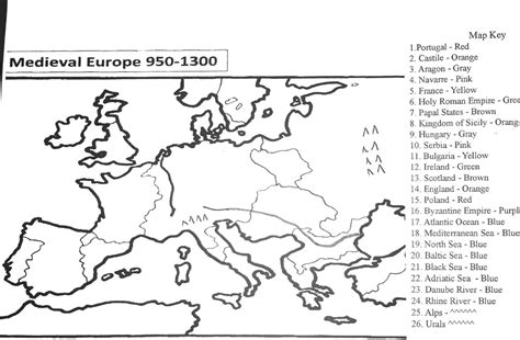 Medieval Europe Map 950 1300 Diagram Quizlet