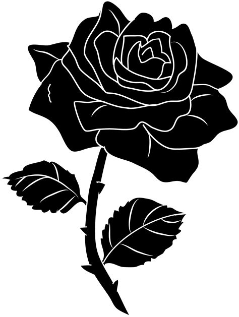 Knumathise Rose Clip Art Black And White Border Images