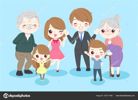 Familia De Dibujos Animados Feliz Stock Vector By ©estherqueen999 160171468