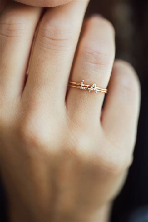 Featuring labradorite, rainbow moonstone and herkimer diamonds. Initial rings Anna B C Mini from ANNA Inspiring Jewellery ...