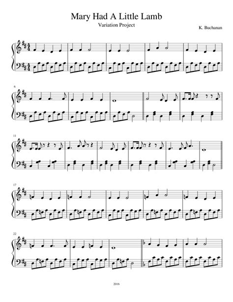 I also show the notes for this song (first part). Mary Had a Little Lamb sheet music for Piano download free ...