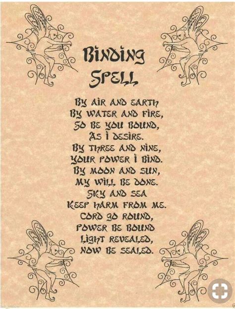 Binding Spell | Witch spell book, Witchcraft spell books, Spell book