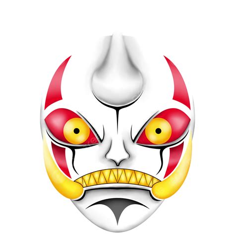 Japanese Style White One Horned Oni Mask Oni Mask Japanese Mask Oni