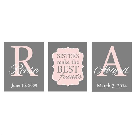 Sisters Make The Best Friends Personalized Sisters Name Print Etsy