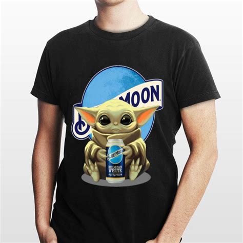 Baby Yoda Hug Blue Moon Beer Shirt Hoodie Sweater Longsleeve T Shirt