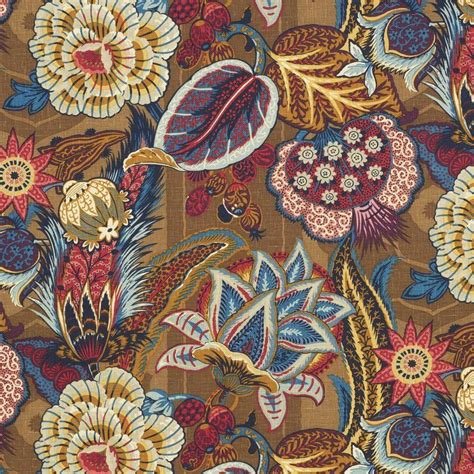 Schumacher Zanzibar Linen Print Fabric   Perigold  