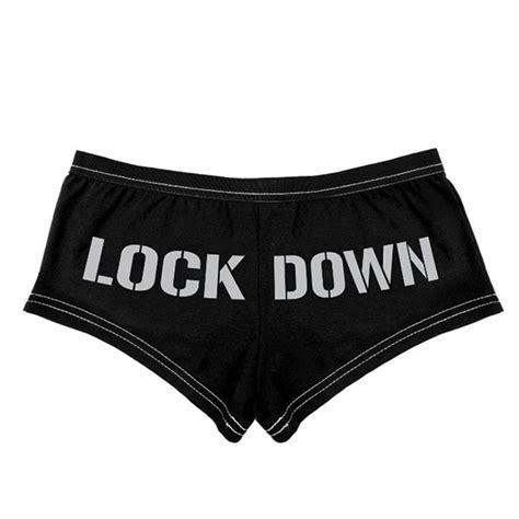 Lock Down Booty Shorts Black Lock Down Ladies Underwear