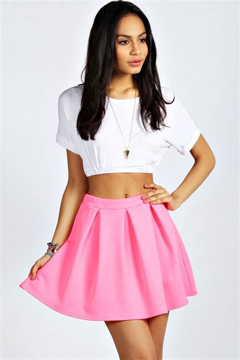 Hipster Outfits Spring Spring Outfits Pink Skater Skirt Skater Skirts Pink Fashion Fashion