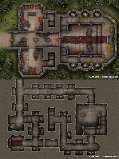 Free Dragon Lords Temple Multi Level 20x30 Battlemap Oc