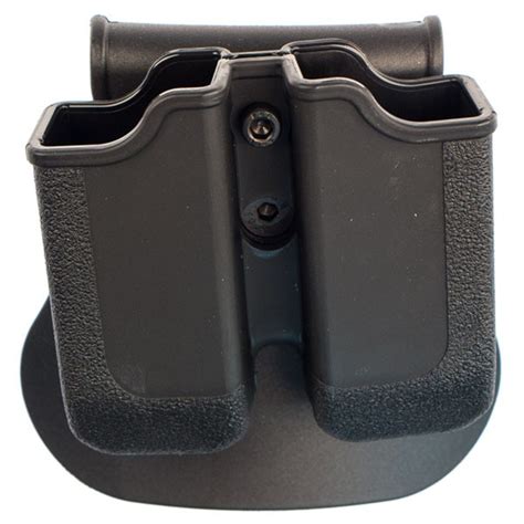 Sigtac Black Polymer Double Magazine Pouch Black Paddle Glock