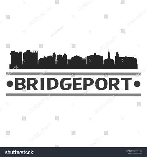 Bridgeport Connecticut City Travel City Skyline Stock Vector Royalty