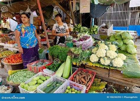 Vegetable Market In Yangon Myanmar Editorial Stock Photo Image Of