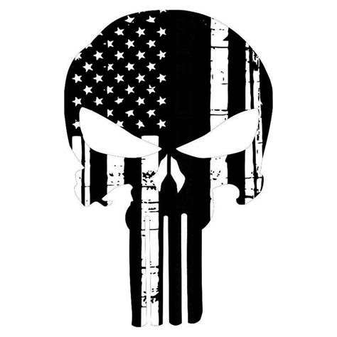 116177cm Personality Punisher Skull American Flag Car Stickers