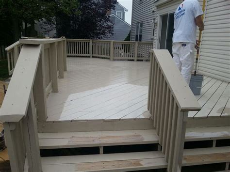 › see more product details. #GoSWPRO sherwin williams cokor summerhouse beige on decking. Brackens Painting llc in 2019 ...
