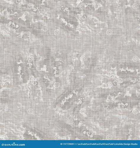 Seamless Mottled Gray French Woven Linen Texture Background Old Ecru