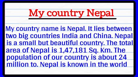 My Country Essay In Nepal Essay On My Country In Nepal Short Essay