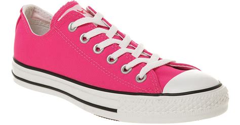 Lyst Converse Ox Low Neon Pink In Pink For Men