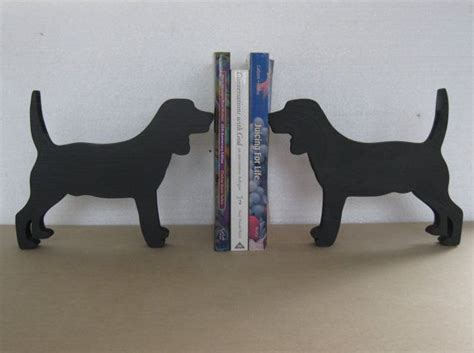 Beagle Silhouette Bookends Shelf Decor By Scrollmasterdesigns Dog