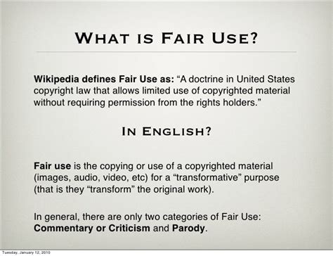 Fair Use A Guideline For Those In Doubt