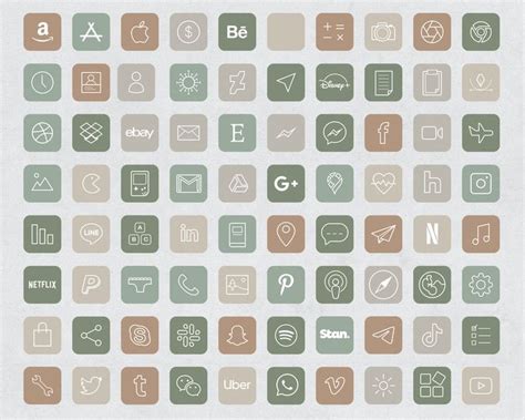 7500 Natural Aesthetic Ios 14 App Icons Social Media Icons Etsy