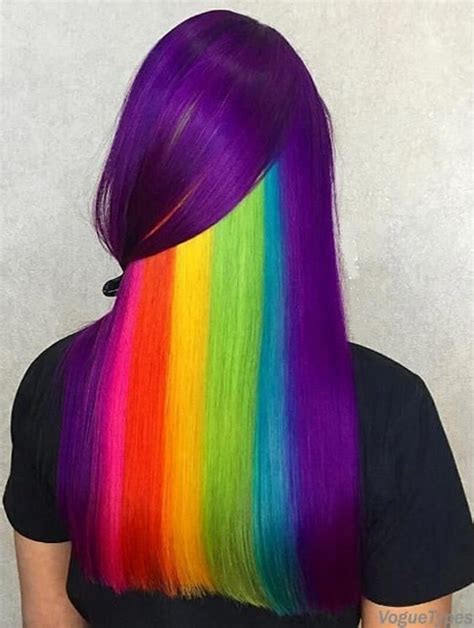 Rainbow Hair Color Highlight And Images You Can See Right Now Ideal