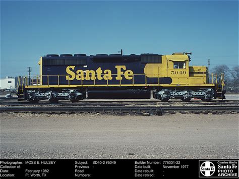 The Atsf Photo Archive Sd40 2 5049