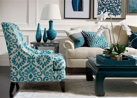 Emerson Chair Ethan Allen Turquoise Living Room Decor Teal Living