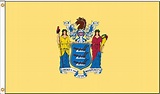 NYLGLO New Jersey State Flag, 4 ftH x 6 ftW, Indoor, Outdoor - 5JFL5 ...
