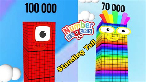 Looking For Numberblock Step Squad 100 000 Vs 70 000 Thousands Standing