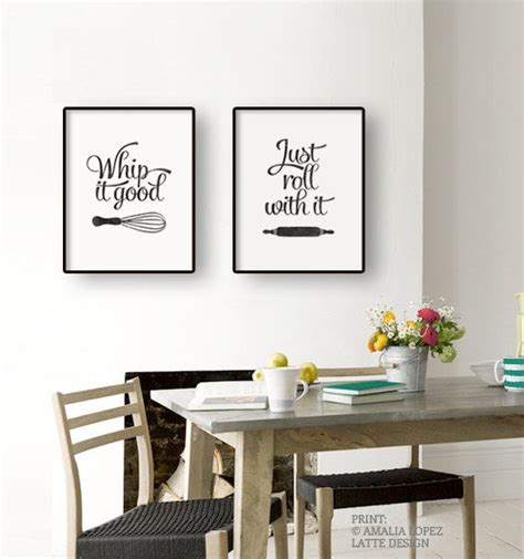 Set Of Two Prints Set Of Two Kitchen Prints Just Roll With Etsy Uk