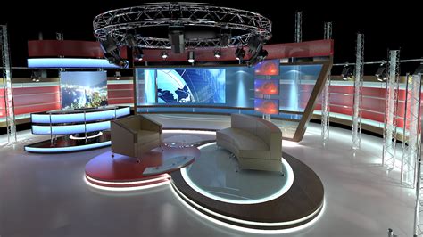 Virtual Tv Studio Chat Set 1 Gallery Area By Autodesk