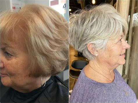 Short Haircut For 80 Year Old Women How To Style Curly Hair And Silver
