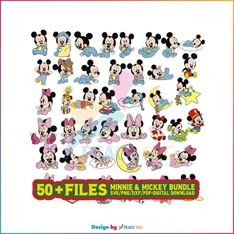 Disney Mickey And Minnie Mouse SVG Bundle Cutting Files » PeaceSVG