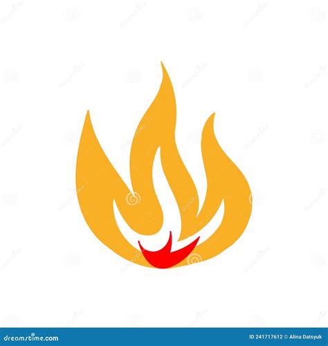Vector Isolated Fire Emoji Flat Vector Icon Stock Vector Illustration