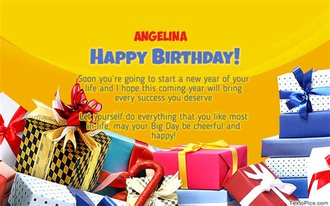 Happy Birthday Angelina Pictures Congratulations