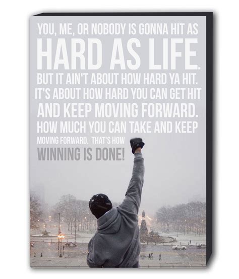 Rocky Balboa Quote Movie Canvas Wall Art Print Various Sizes Fab