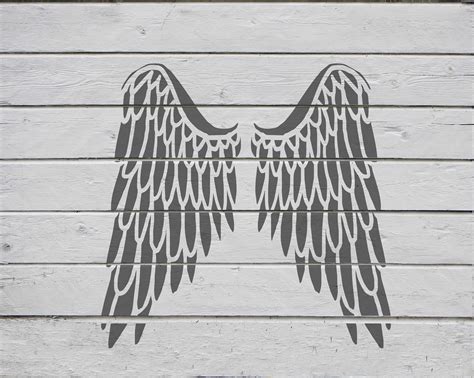 Angel Wings Stencil Reusable Stencils For Painting And Diy Etsy