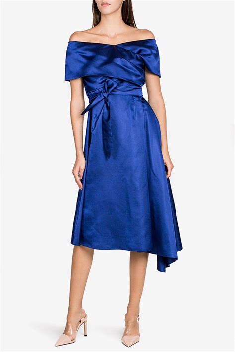 Cape Effect Silk Blend Asymmetric Midi Dress Midi Dresses Made To Measure Dress Making Midi