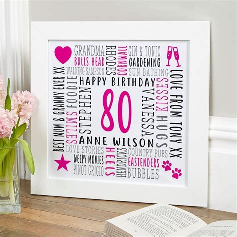 80th Birthday Ts For Her Custom Prints Canvases And Cushions