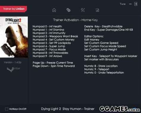 Dying Light 2 Trainer LINGON Trainers Hacks Offline GGames