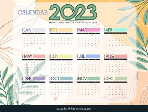 Coreldraw Calendar 2023 Template Vectors Free Download Graphic Art Designs