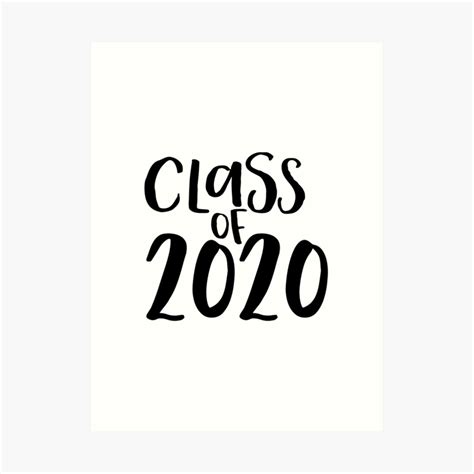 Class Of 2020 Art Print By Randomolive Redbubble