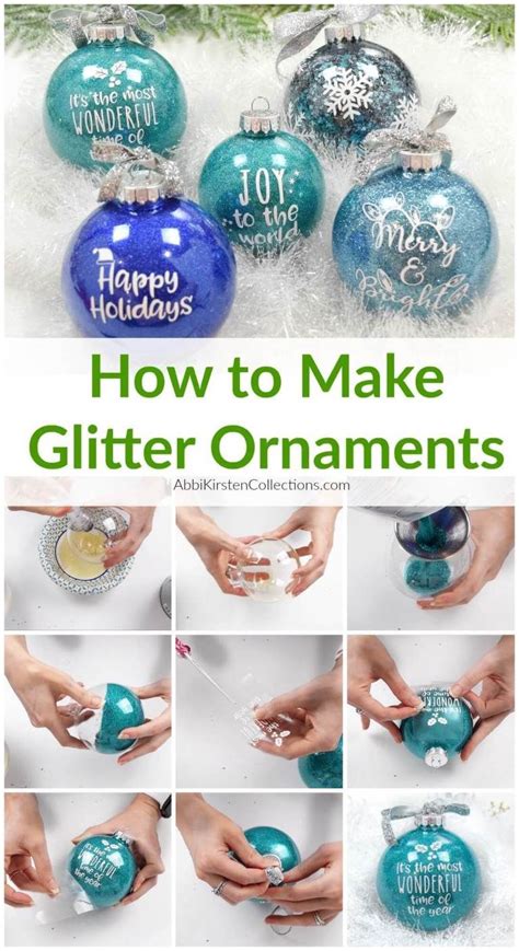 Diy Glitter Ornaments How To Make Easy Custom Christmas Ornaments With