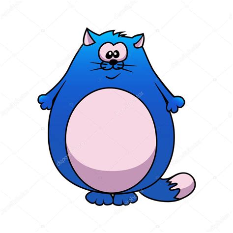 Short Fat Cartoon Blue Cartoon Fat Cat Stock Vector Mariannash My Xxx Hot Girl