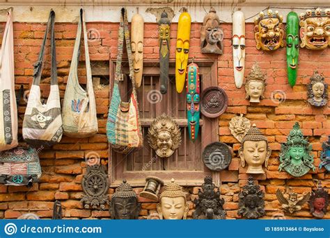 The Religion Souvenir In The Thamel Market Of Kathmandu Nepal Stock