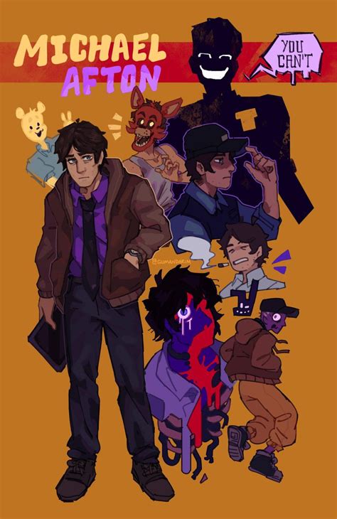 An Image Of Michael Afton And Other Characters