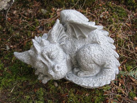 Dragon Statue Concrete Dragon Cement Dragons Garden Etsy