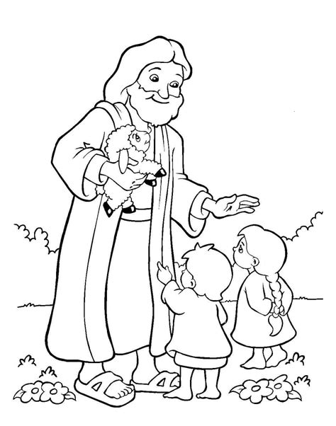Jesus Loves The Little Children Of The World Coloring Page