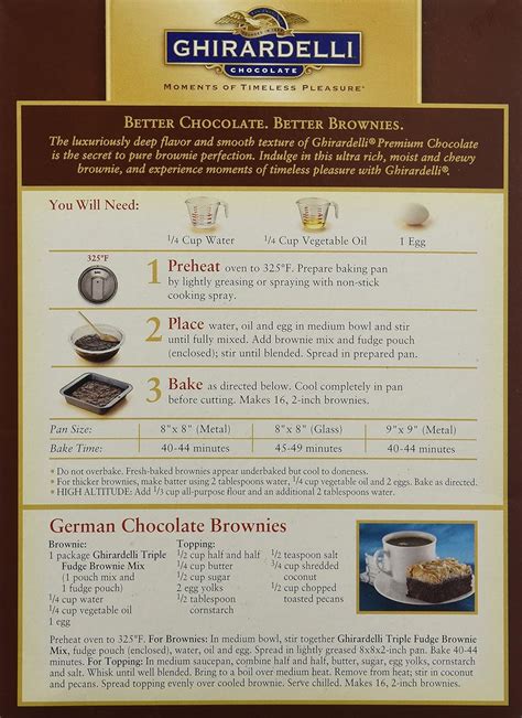 Ghirardelli Triple Chocolate Premium Brownie Mix Recipe